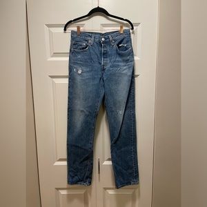 Levi’s cropped straight leg jeans, 27 by 30